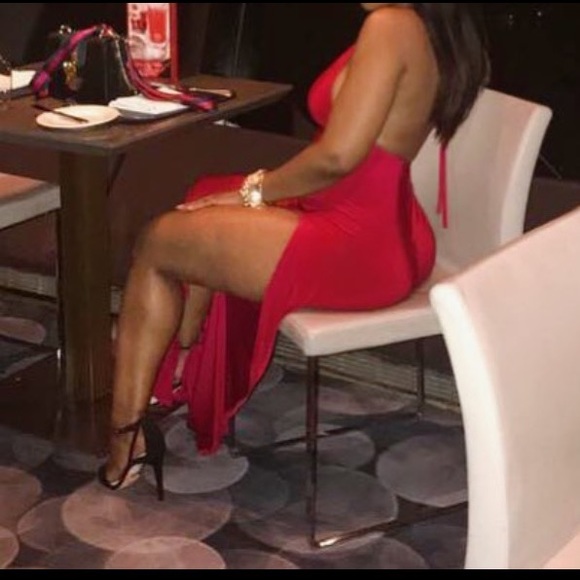 Slingy wrap front maxi dress- red - Picture 4 of 5